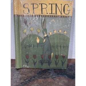 VTG Special Moments SPRING Snowman Photo Album Folk Art NWT Sealed 8.5x10.5"
